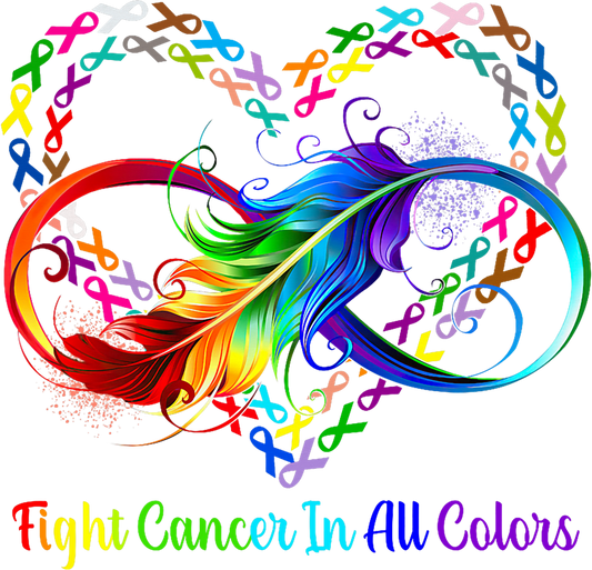 FIGHT CANCER IN ALL COLORS FEATHER