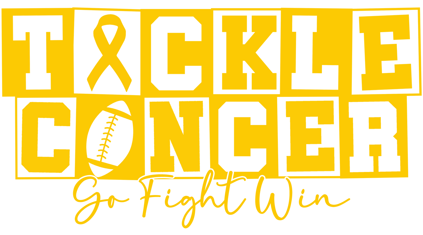 TACKLE CANCER GO FIGHT WIN ADULT T-SHIRT